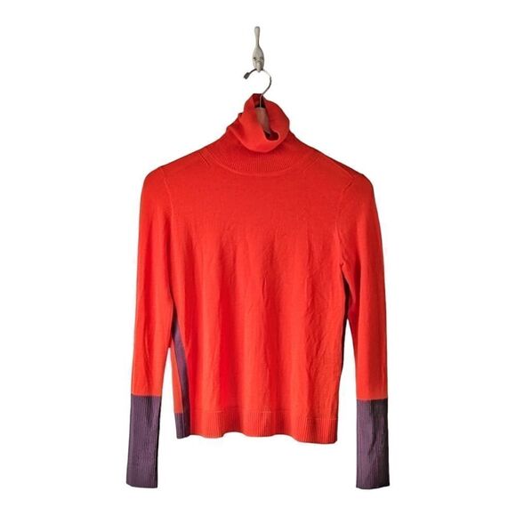 Rag & Bone Merino Wool Colorblock Knit Lightweight Turtleneck sz S - Picture 3 of 6